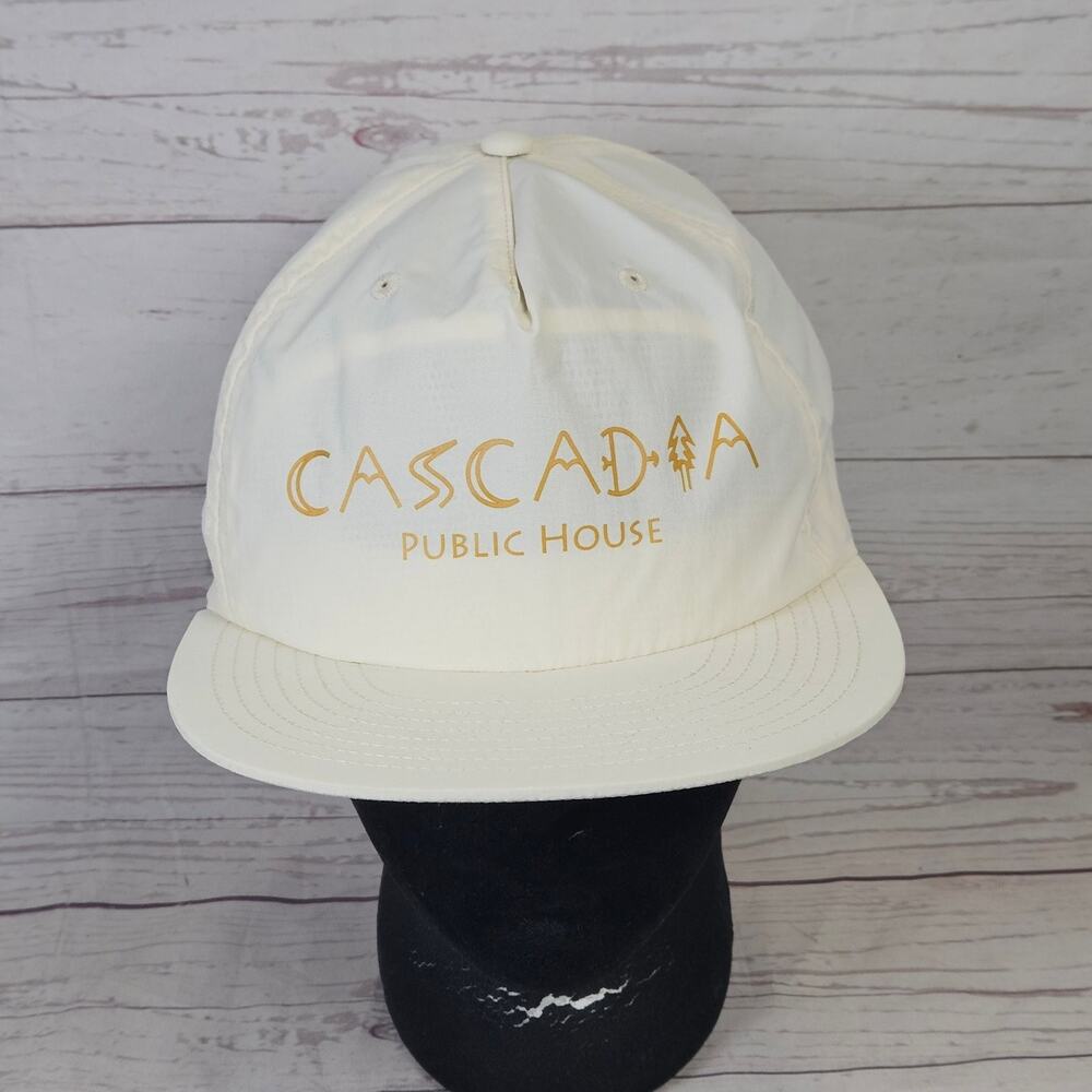 AS Colour Cascadia Public House SURF Snapback Hat Men's Adjustable Cream Nylon